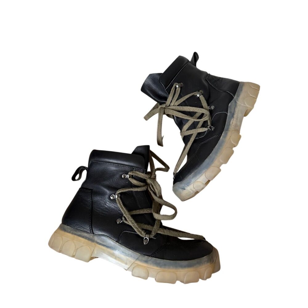 Rick Owens Boots Dirt Pentagram Tractor Leather 42